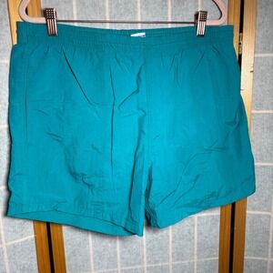 Weekender Vintage Mens Teal Nylon Mesh Lined Swim Trunks Shorts USA